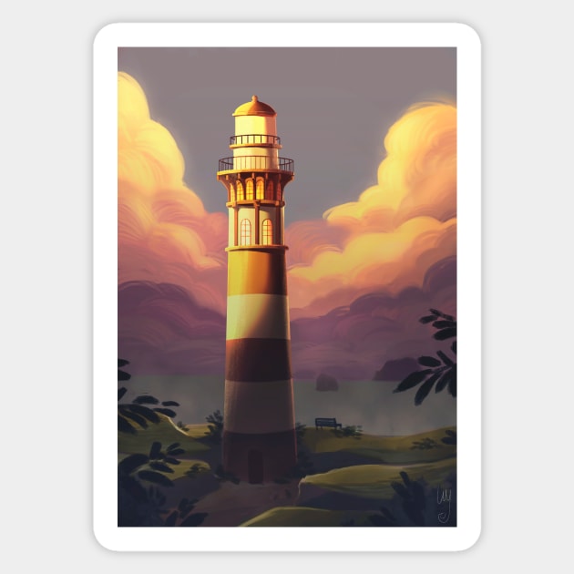 The lighthouse Sticker by Luyco